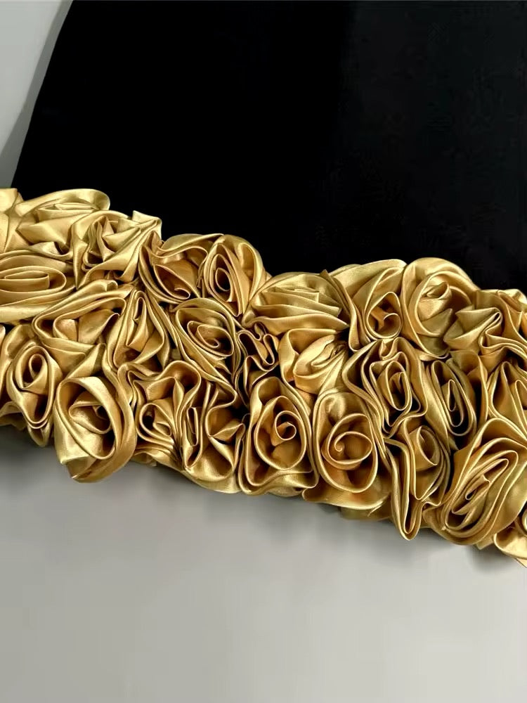 Noir Rose Mini Dress