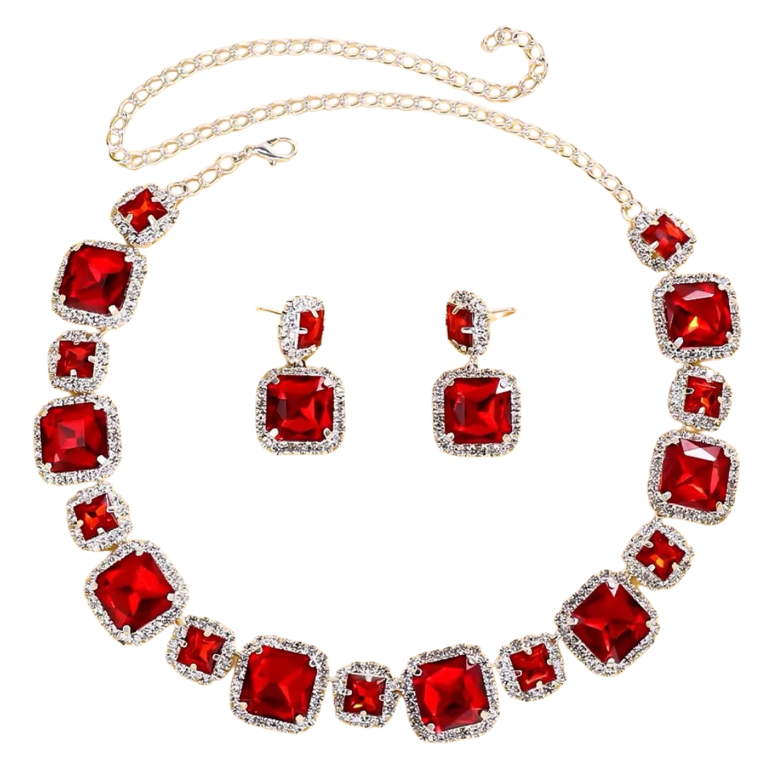 Regal Red Crystal Set